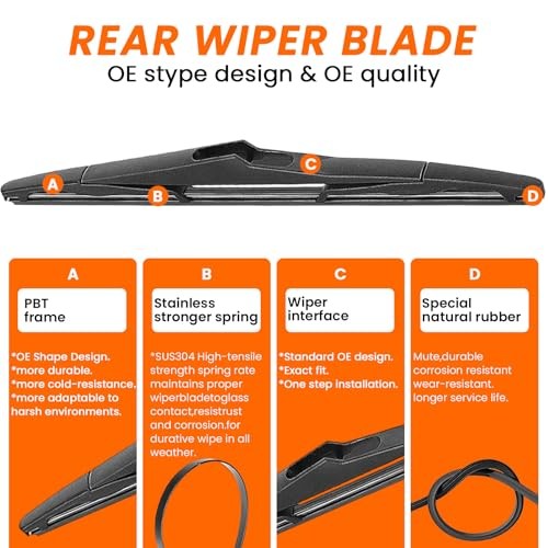 Jeep Wrangler JK 2008 Wiper Blades Set with 3 Gifts – 15&Prime; 13&Prime;