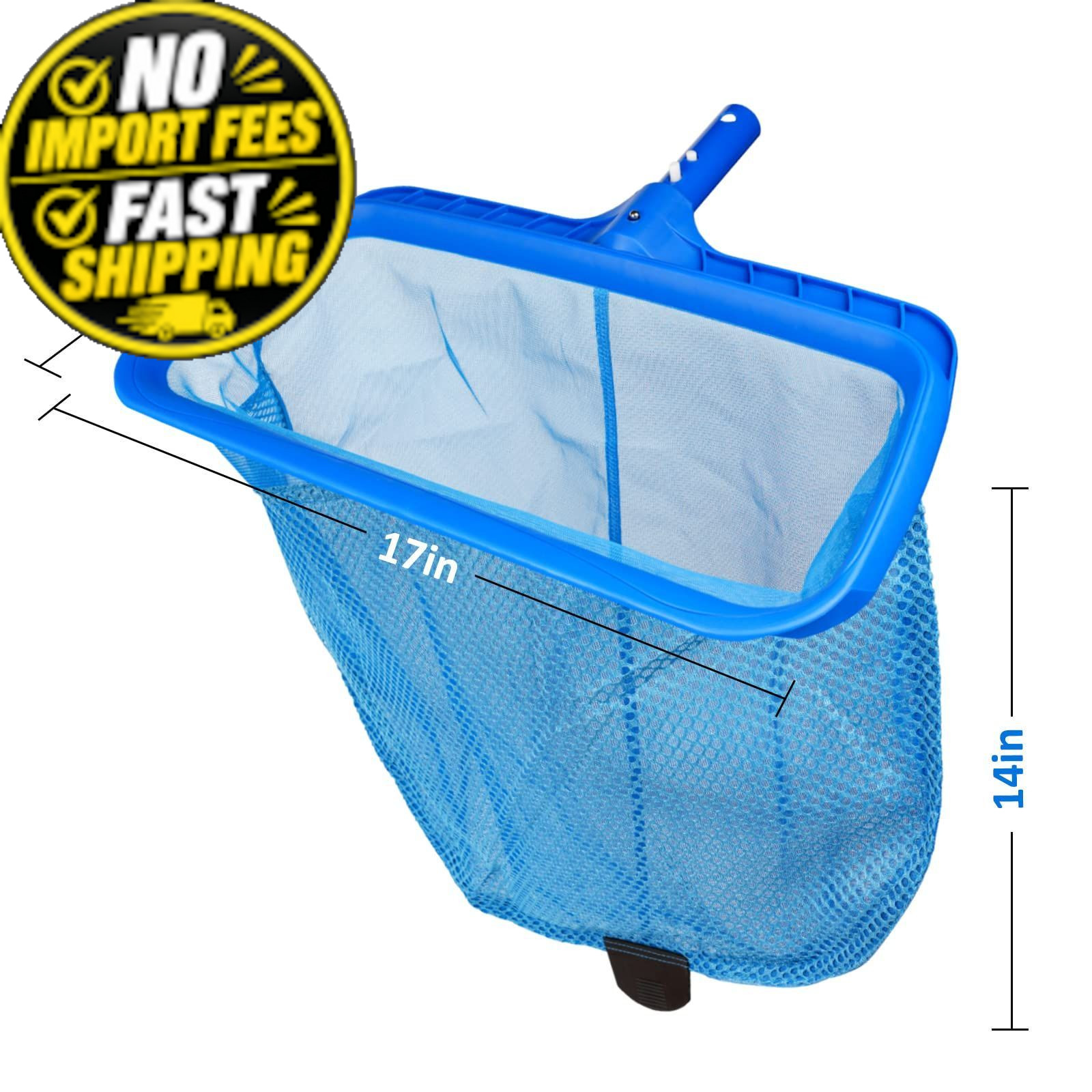 Poolvio Swimming Pool Skimmer Net, Fine Mesh Plastic Double Layer Rake