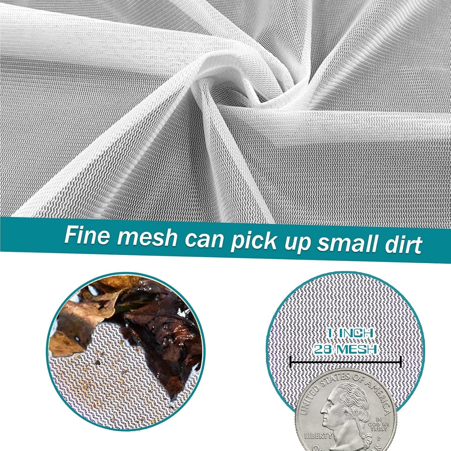 Pool Skimmer Net, Heavy Duty Swimming Leaf Rake Cleaning Tool (No Pole)