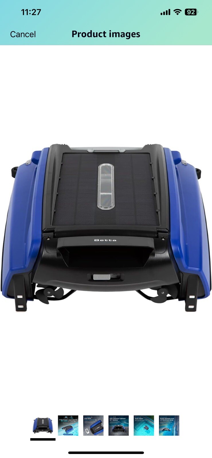 Betta Se Solar Powered Automatic Pool Cleaner