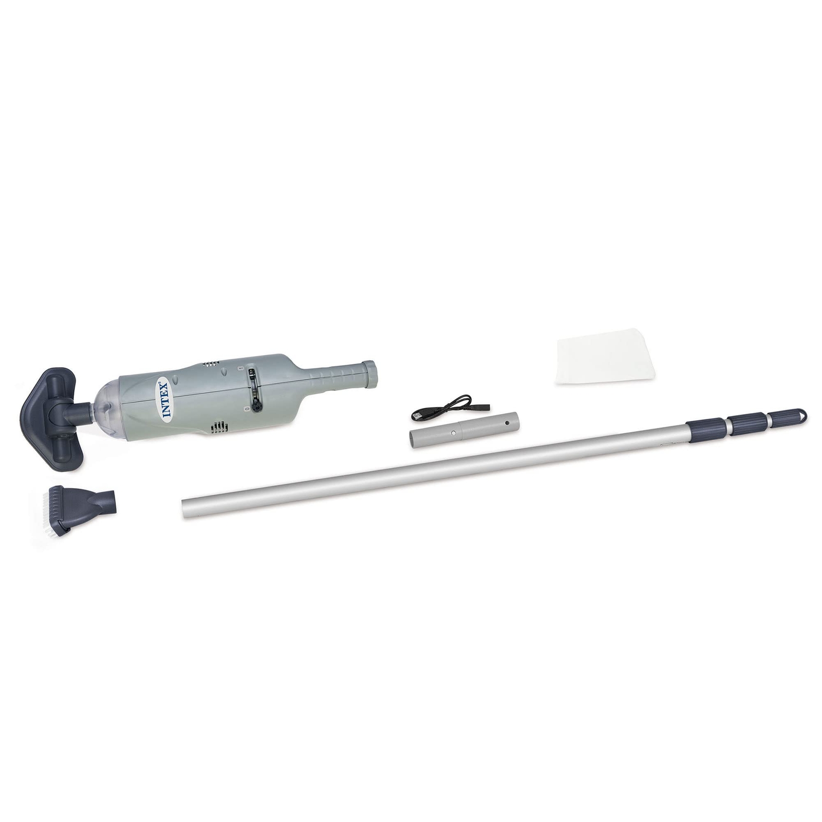 Gray Pool Vacuum for Above Ground Pools Rechargeable Handheld Portable Clean