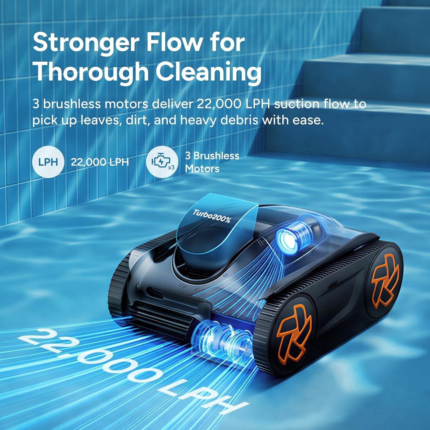 iGarden Cordless Robotic Pool Cleaner, 4H Runtime AI Navigation, Floor & Walls