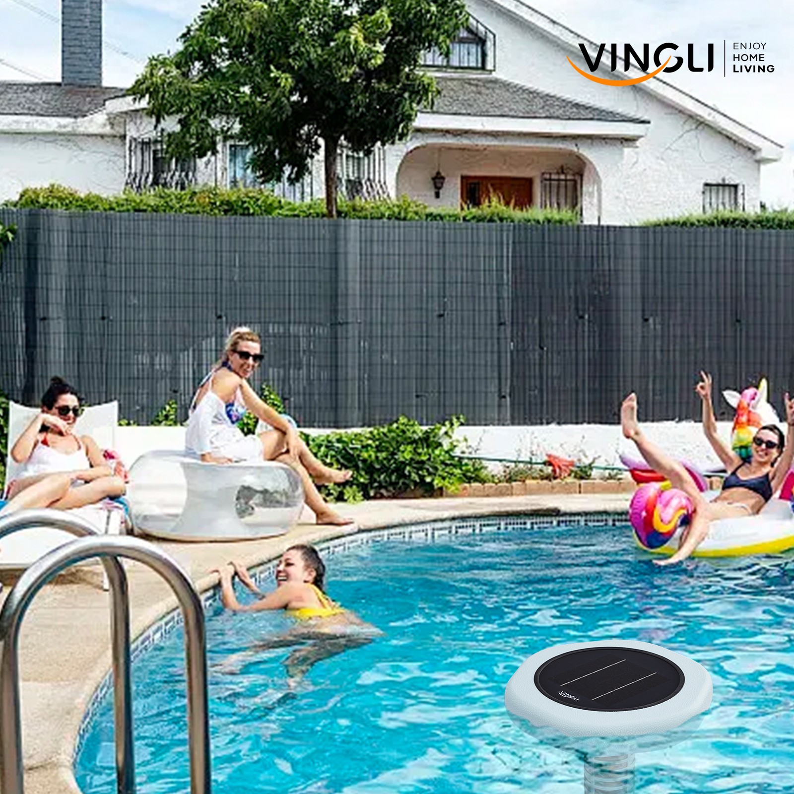 Solar Copper Pool Ionizer for Water Clarification Above Ground Inground Pool