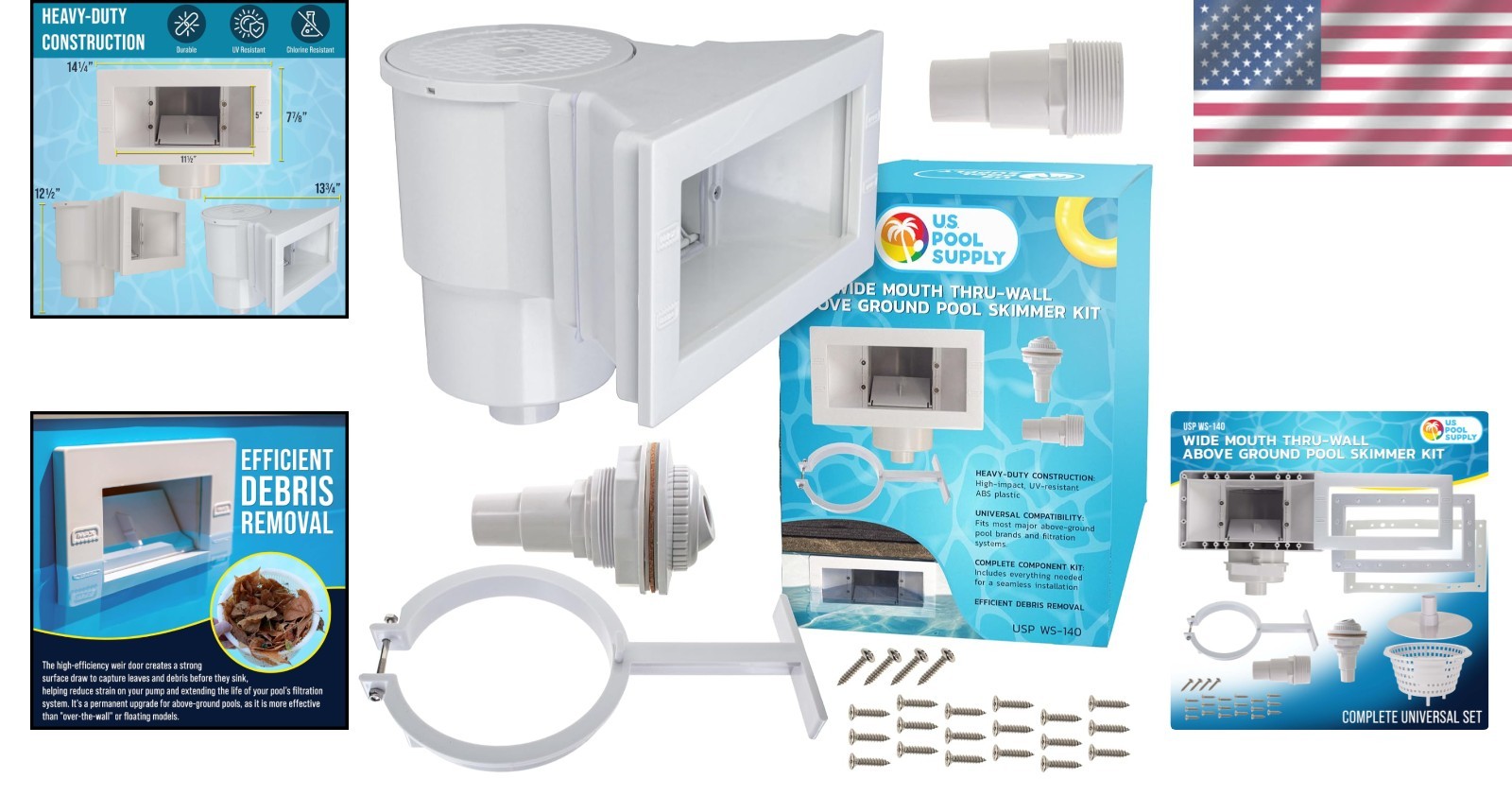 Wide Mouth Above Ground Pool Skimmer Kit