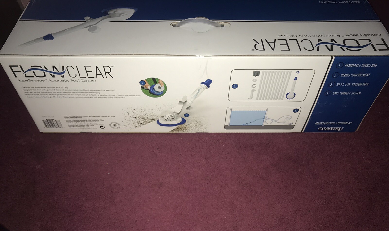 Bestway FlowClear Auto Vacuum Cleaner for Above Ground Pool Cleaning -New In Box