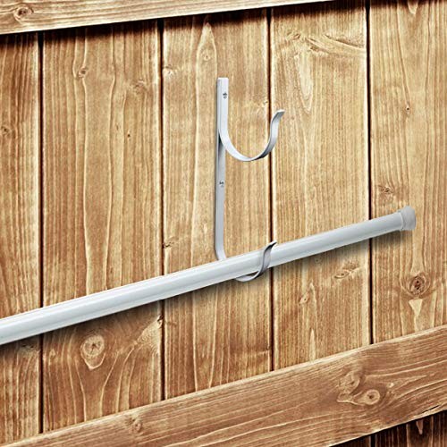 4 PCS Set Pool Pole Hangers Heavy Duty Aluminium Holder Hooks with White