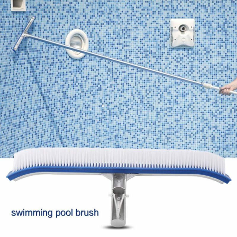 18&Prime; Heavy Duty Swimming Pool Wall Floor Algae Aluminum Back Brush Head Broom