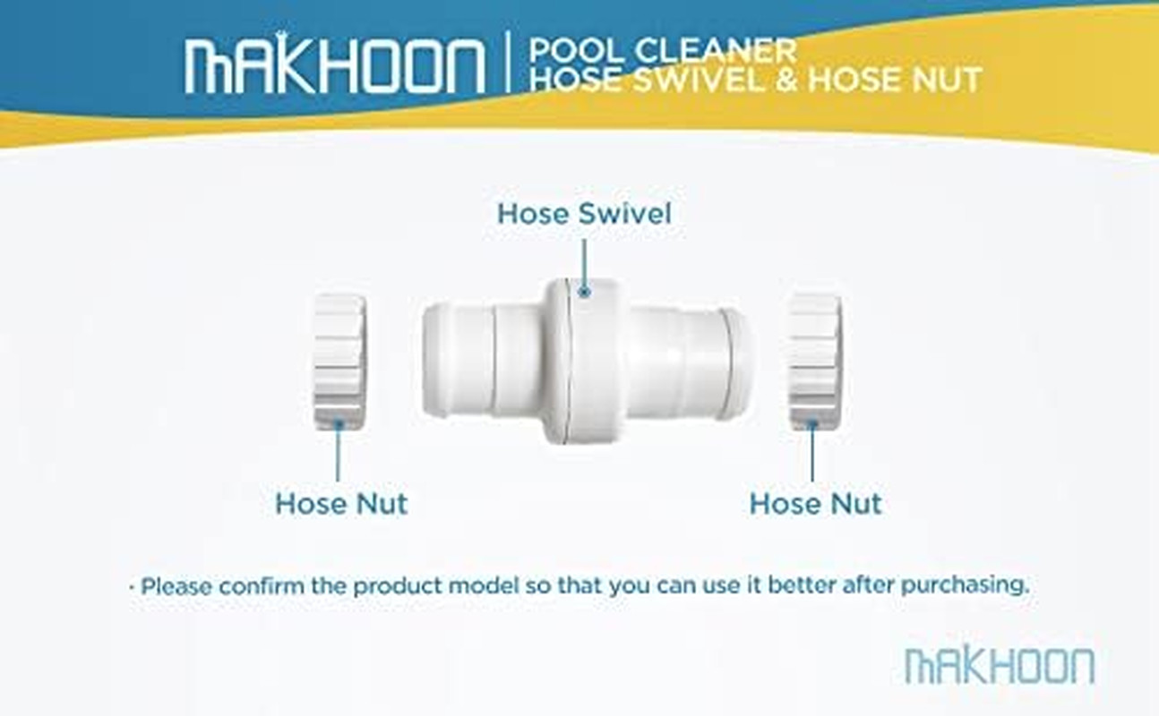 Pool Cleaner Hose Swivel & Nut Combo Replacement Kit for Polaris Zodiac 360 (3 P