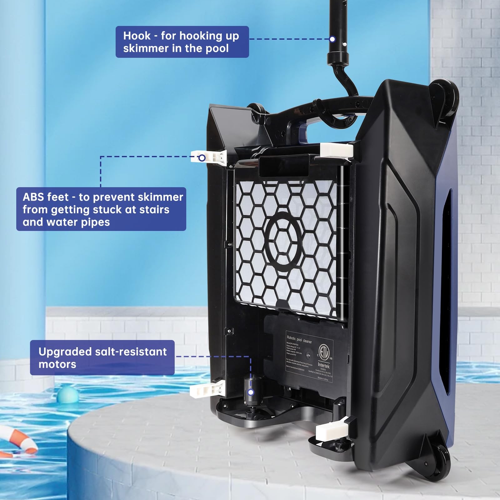 2026 New Model Solar Pool Skimmer Robot, APP Control, Pool Surface Cleaner Ro…