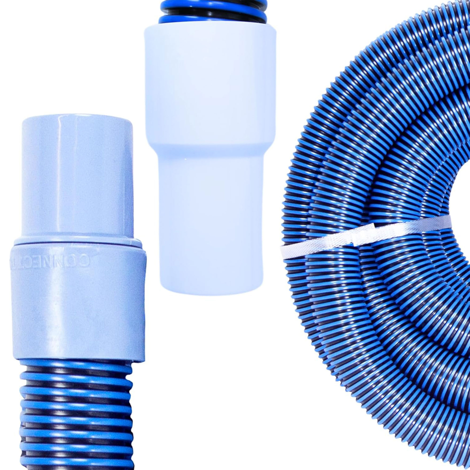 Swimline HydroTools 40’ Premium Spiral Wound Pool Vacuum Hose with Swivel Cuff