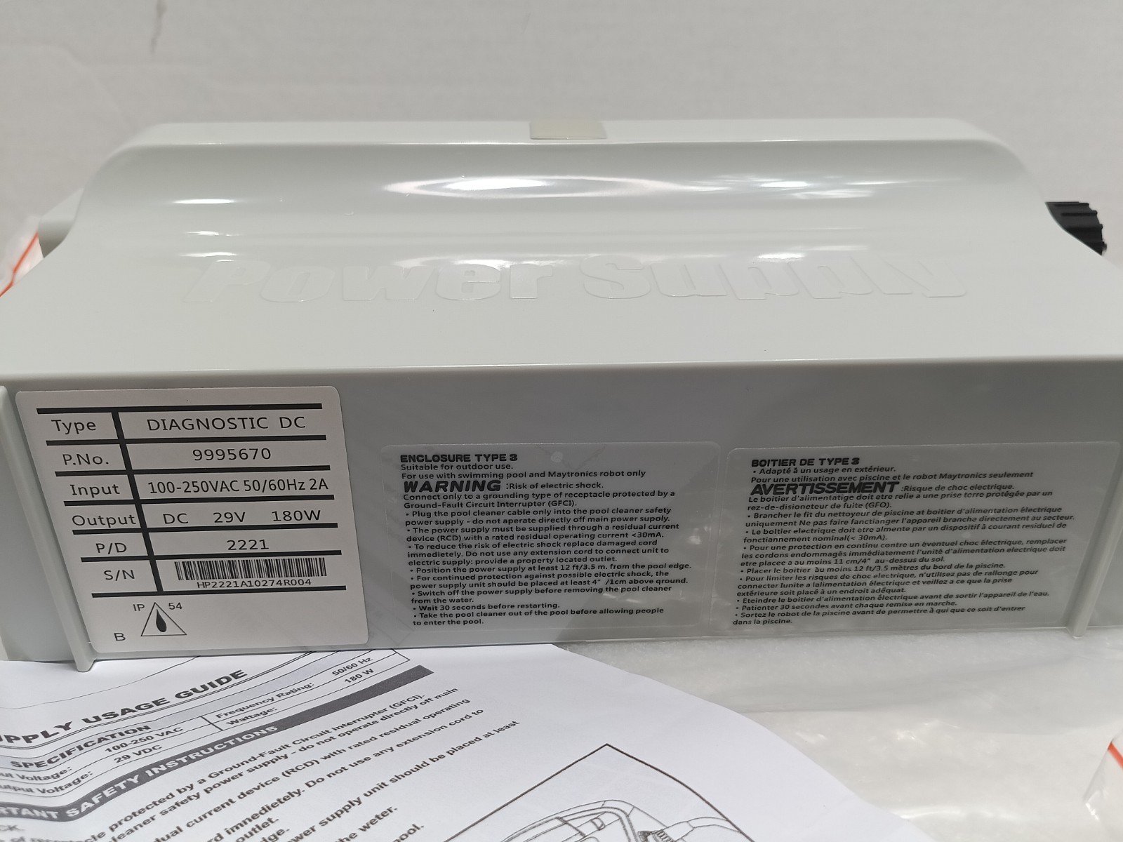 9995670-US-ASSY Power Supply for Dolphin Advantage (Old), Deluxe 3, DX5, Pool In