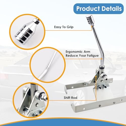 Turbo 350 Automatic Shifter Kit with 12&Prime; Stick, Fits Turbo 350