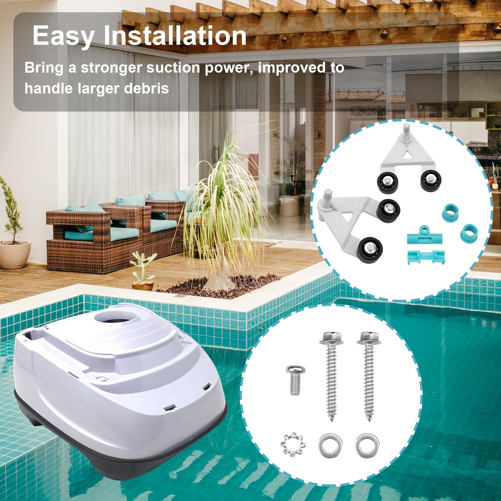AXV621D Universal Pool Cleaner A-Frame Kit, Compatible black