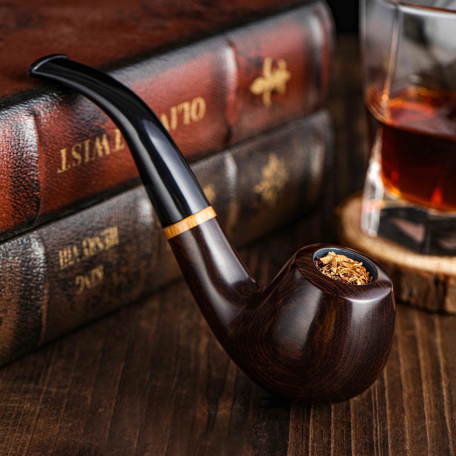 Whitluck&rsquo;s Tobacco Pipe Handmade Wood Smoking Pipe Beginner Gift Set Kit