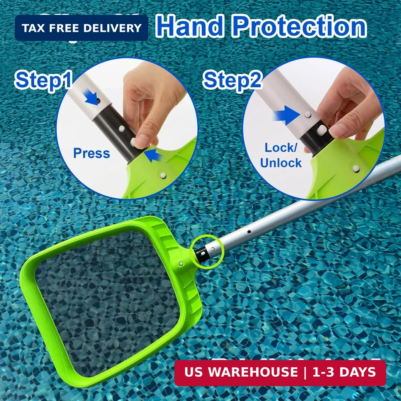 Sepetrel Pool Skimmer Net – Professional Heavy Duty Reinforced Frame Nylon Flat