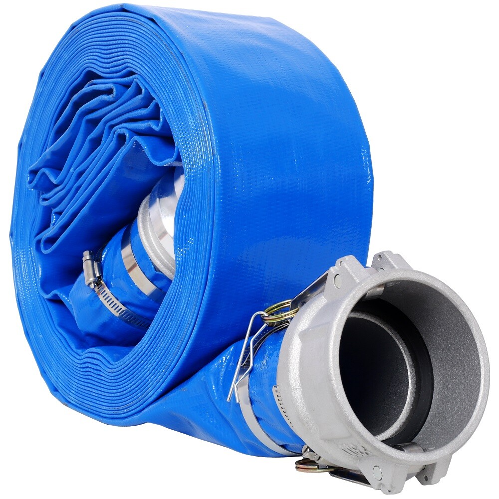 3/4&Prime; 100FT Pool Backwash Pump Hose PVC Lay Flat With Camlock C and E Fittings