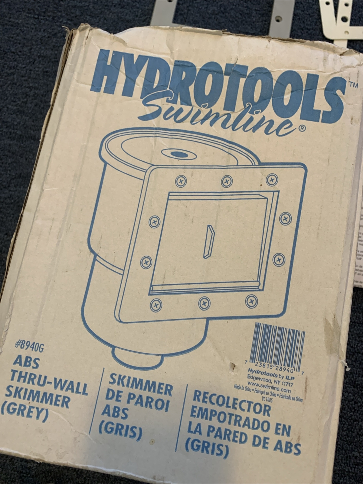 OPEN BOX – HydroTools Swimline 8940 Above Ground Pool Skimmer- Missing Vac Plate