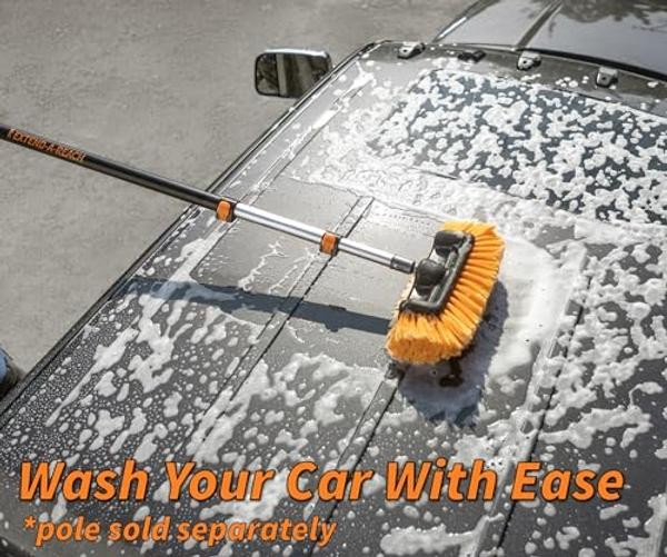Soft Car Wash Brush Head with 5-Sided Soft Bristle – RV Wash Brush