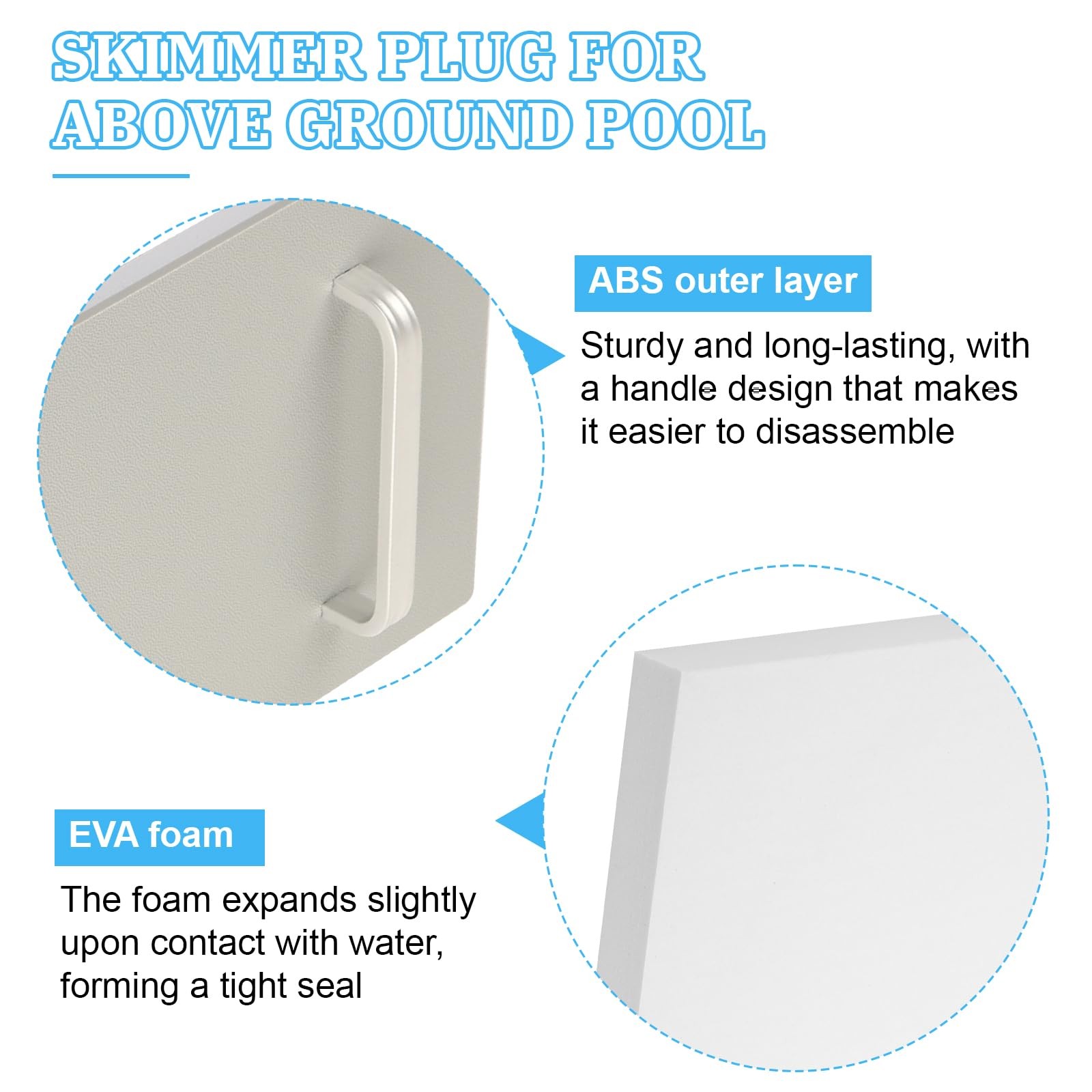 Above Ground Wide Mouth Skimmer Plug 11-1/2&Prime; x 4-7/8&Prime; Pool Skimmer Winter Plu…