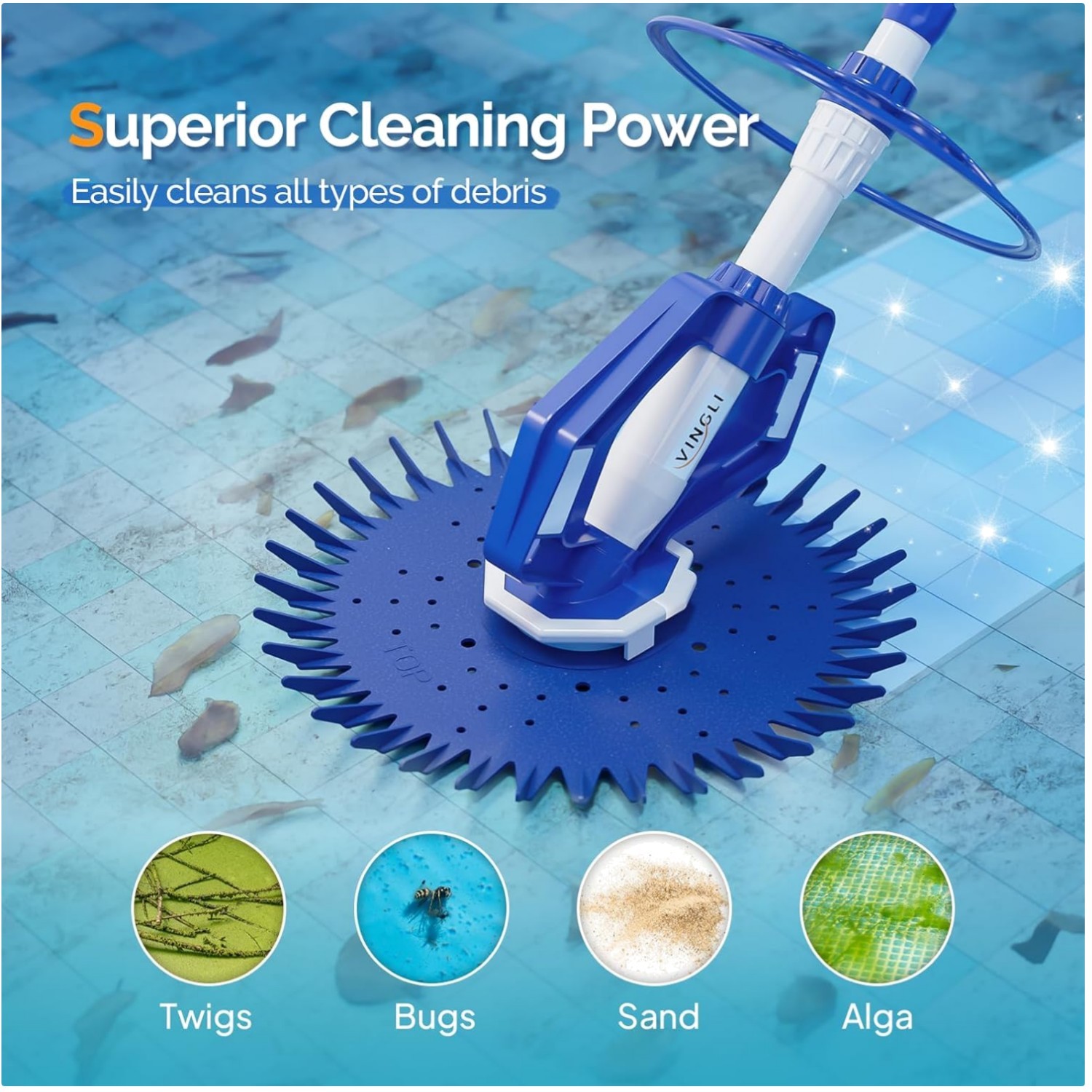 Effortless Pool Cleaning with Adjustable Suction
