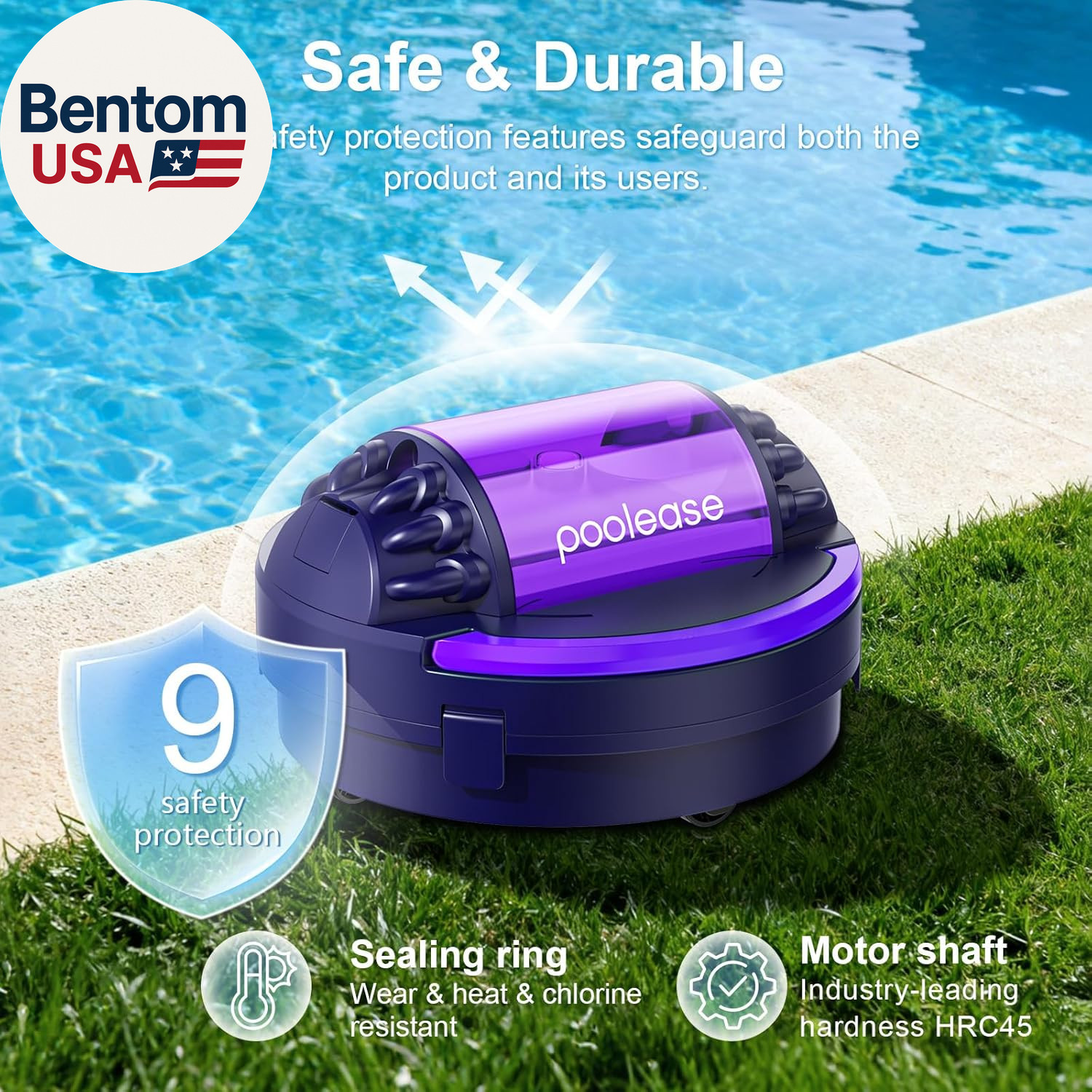 X1 Cordless Robotic Pool Vacuum, Automatic Pool Cleaner with 45W Dual-Motor, Ide