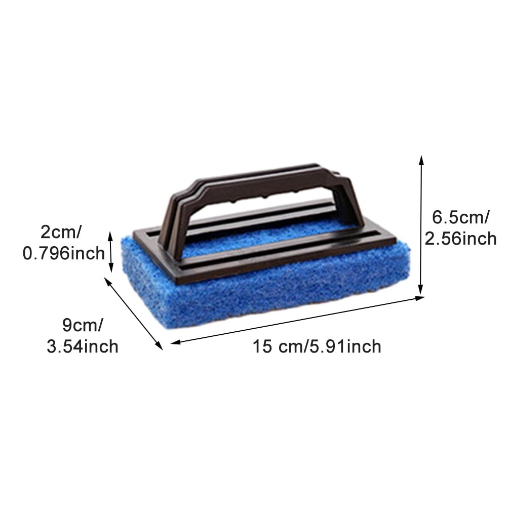 3pcs Handheld Pool Scrub Brush Set, Sponge Pool Cleaner with Comfortable Grip…