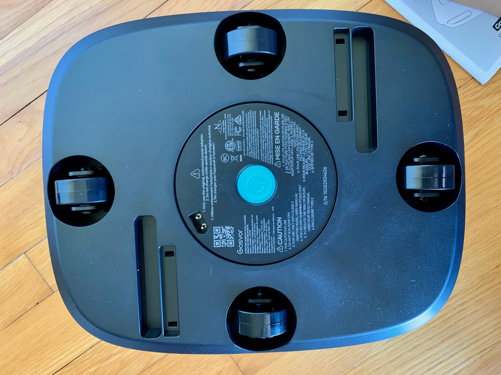 Cordless Robotic Pool Cleaner, 90 Min, Portable, Self-Parking, Up to 860 sq.ft