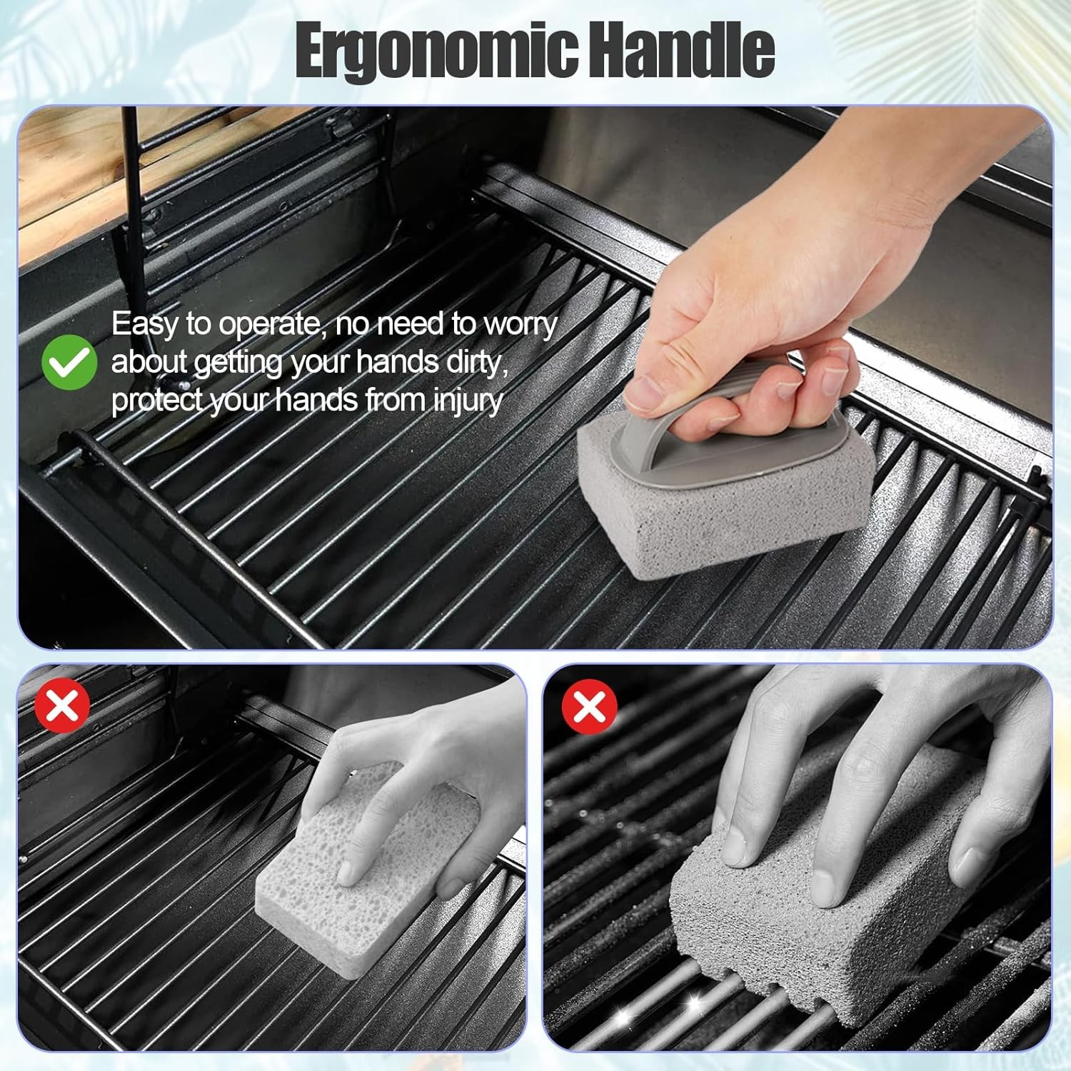 Pool Tile Cleaning Pumice Stone with Handle 6 Pcs New Cleaning Tools for Pools