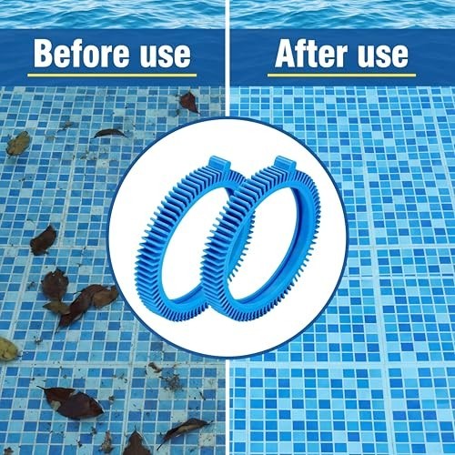 2 Pack Front Tires 7.87 Inch Hump Replacement for 2X 4X Pool Cleaners Heavy