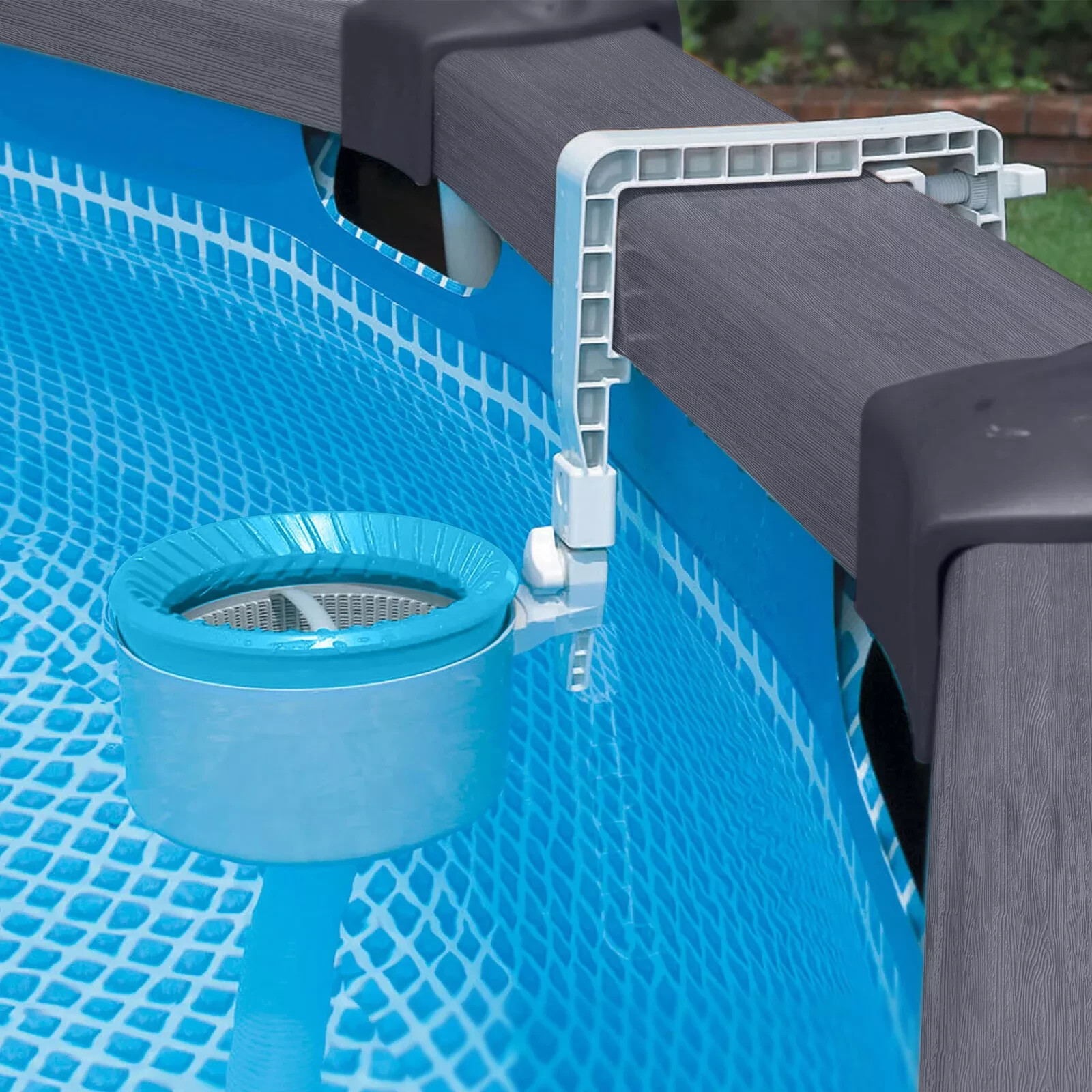 Swimming Pool Deluxe Surface Skimmer Wall Mount Basket Above Ground Debris