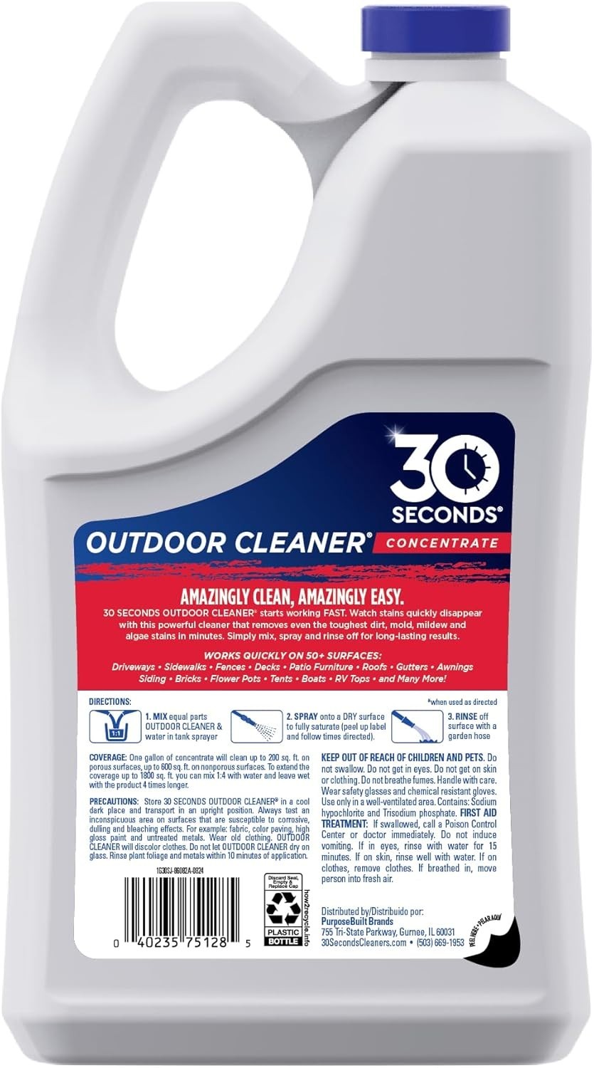 1 Gallon Biodegradable Outdoor Cleaner – Safe Stain Remover for Plants & Lawns