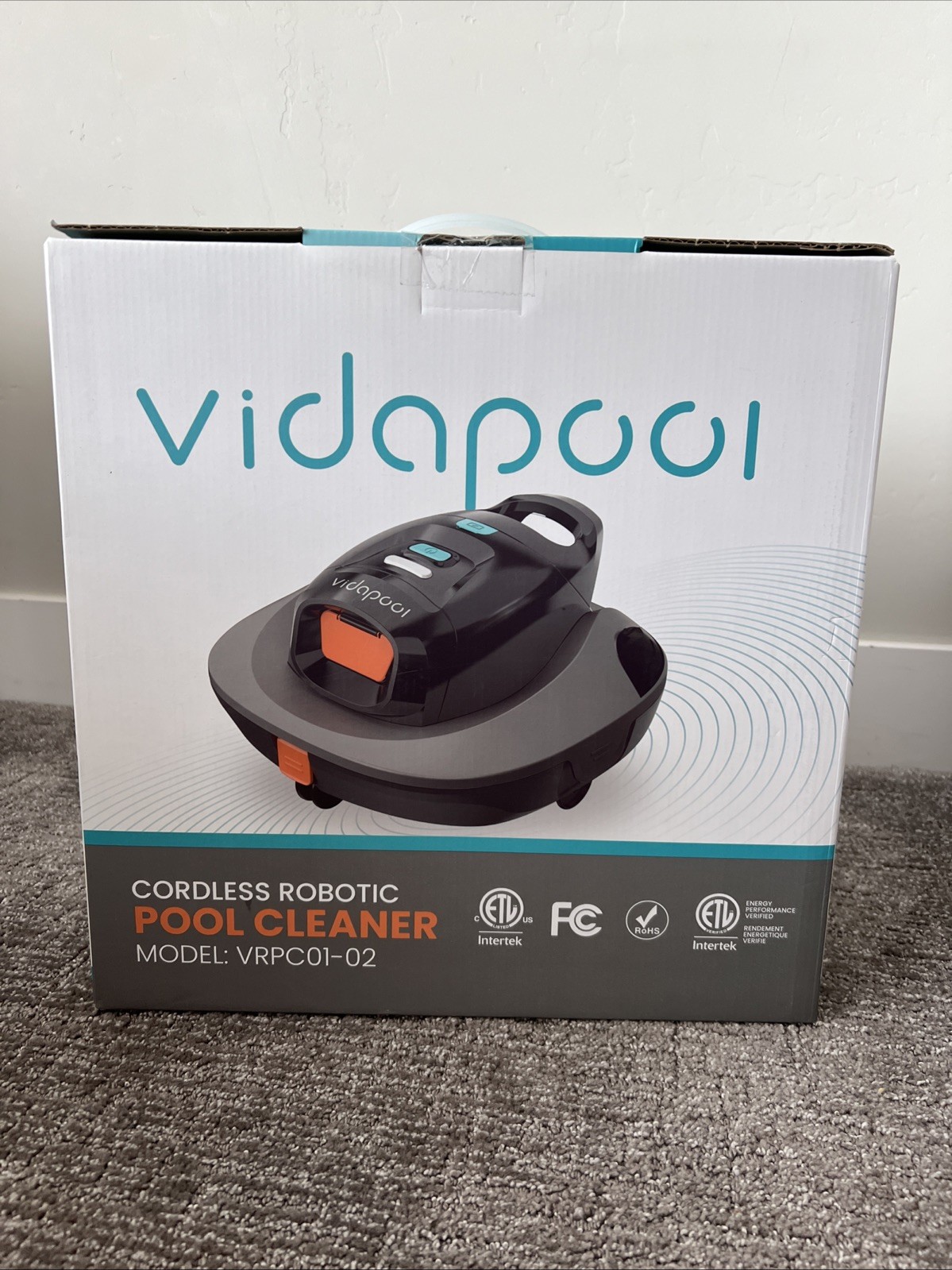 SEALED NEW Vidapool Cordless Robotic Pool Vacuum Cleaner VRPC01-02 Self-Parking