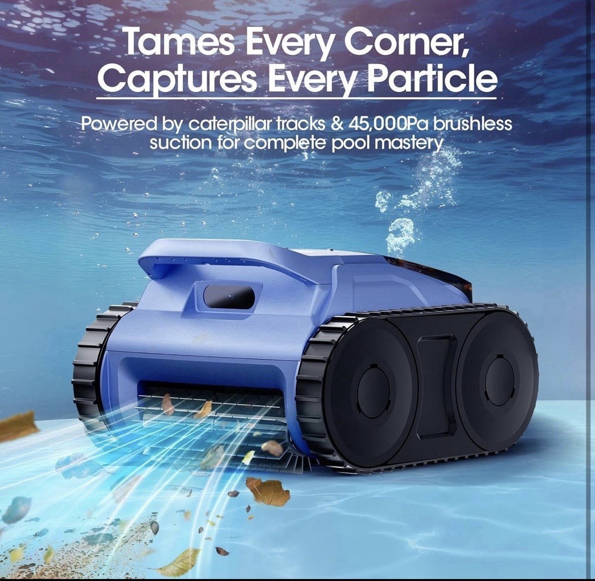 RERIOU SAT20 Robotic Pool Vacuum, Cordless, Wall & Floor Cleaner