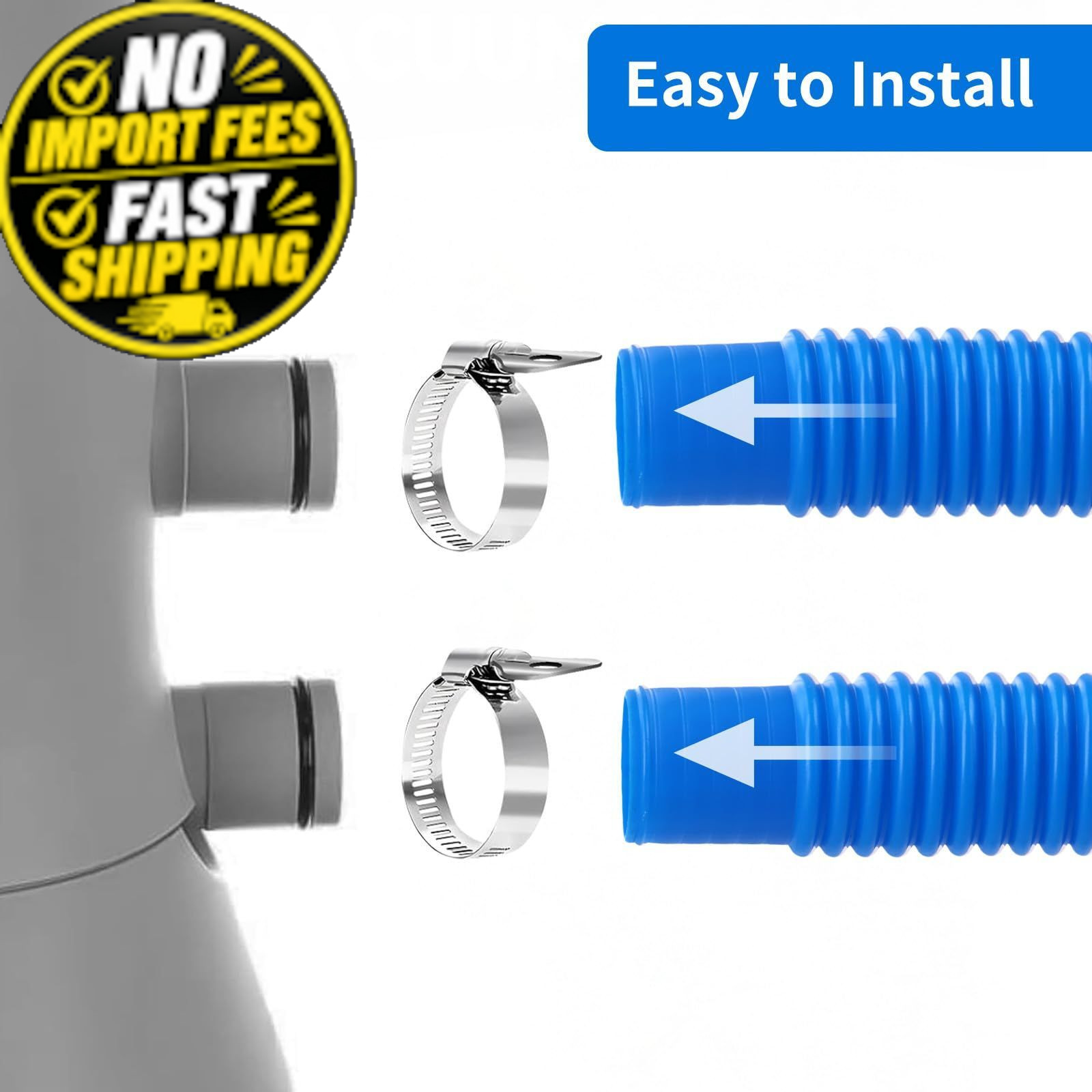 Homyplaza Replacement 59 inches long with a 1.34 inch diameter, Blue-Set of 4