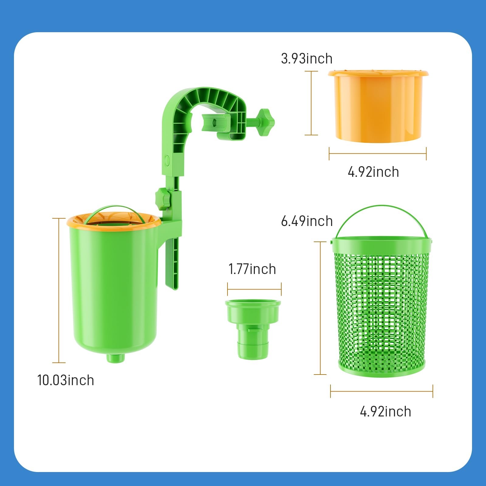 Pool Skimmer Baskets for Above Ground Pools – Filter Leaves, Hair, Bugs, Debris