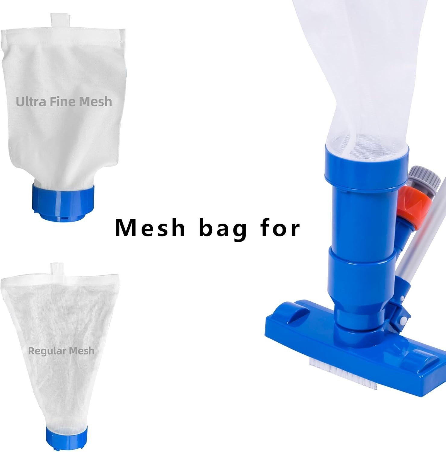 2pcs Pool Vacuum Replacement Mesh Bags – Fine & Standard for Efficient Cleaning