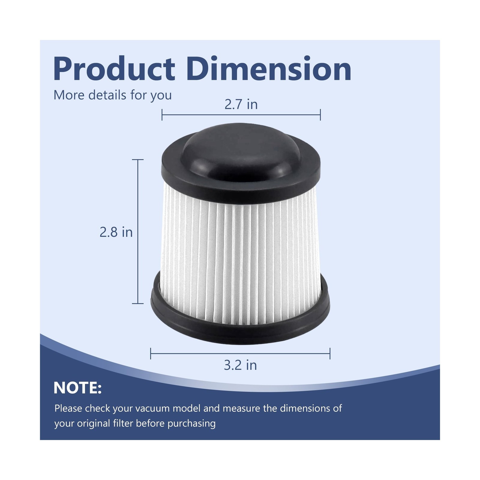 PVF110 Filter Replacement for Black and Decker Handheld Pivot Vacuu… Fast Ship