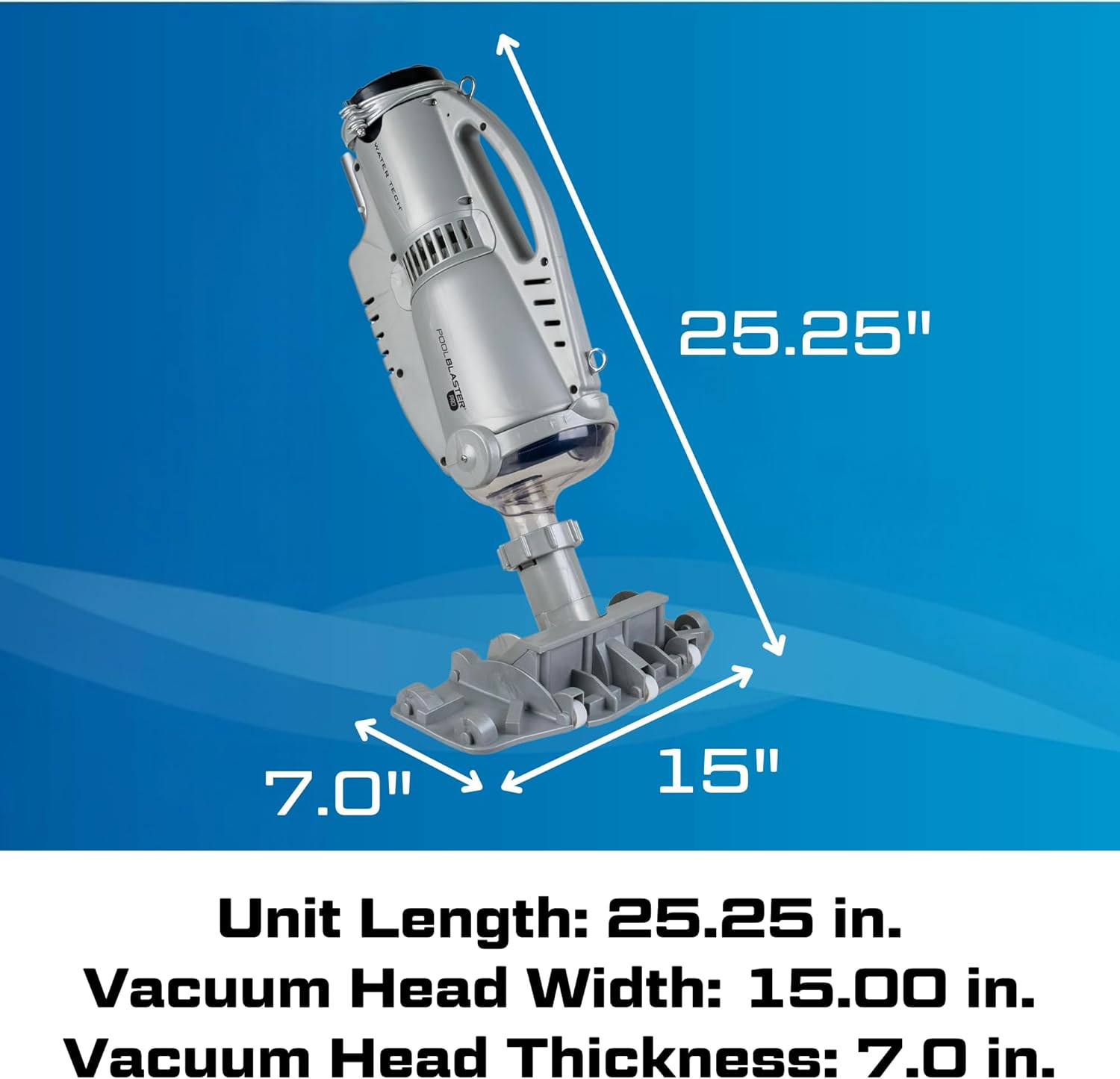 Pro 1000 Commercial Pool Vacuum for Inground Pools, Cordless Portable Heavy Duty