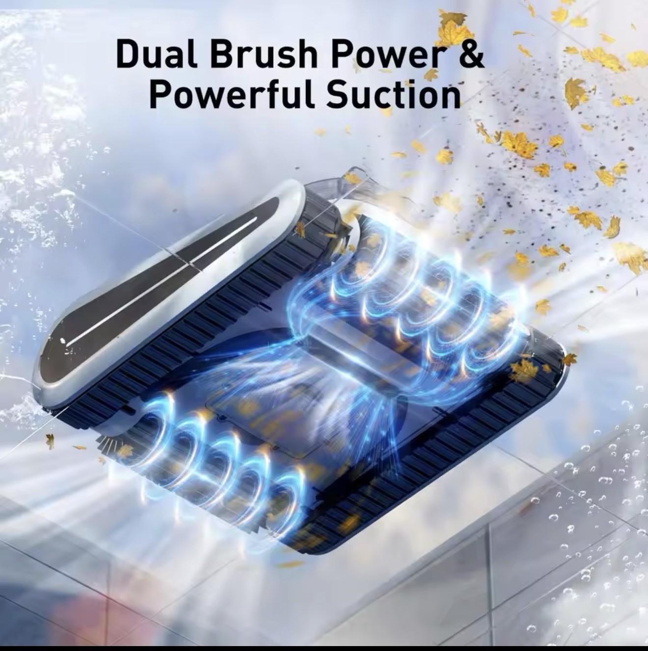 Seauto Cordless Robotic Pool Cleaner for All Pools, 180W Motor/Up to 2000 Sq. Ft
