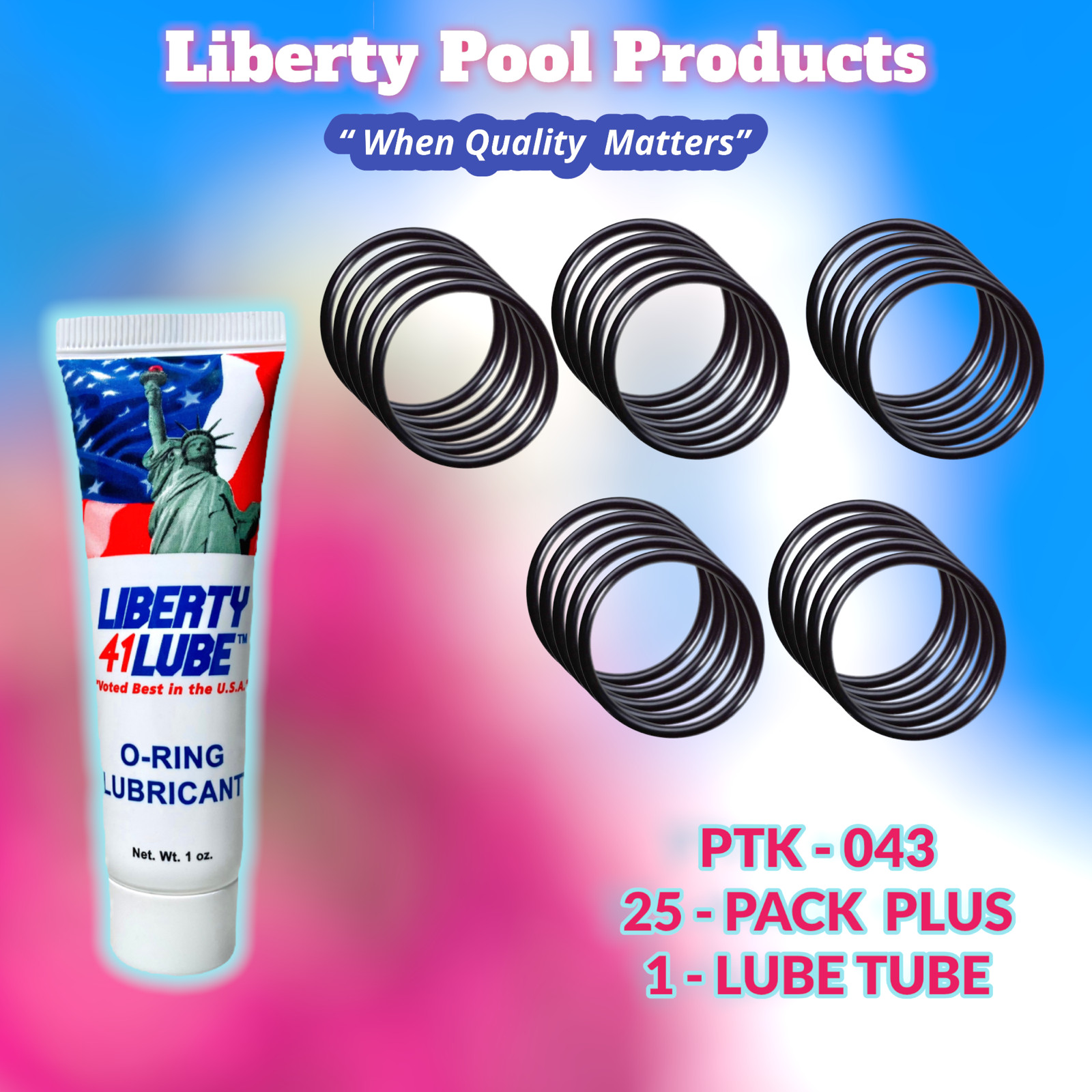 Salt Cell Union O-ring Replacement for T-Cell Fits GLX-Union-Oring PTK-043 25PK