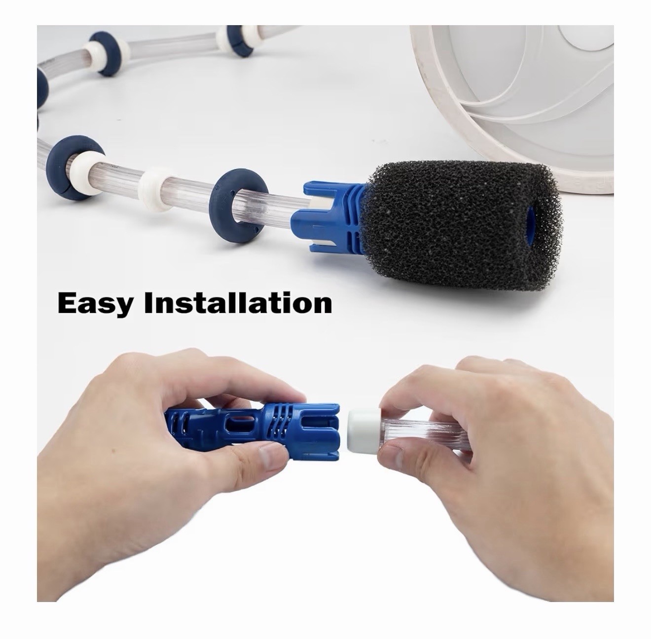6-Pack Tail Sweep Scrubber for Polaris 280 360 380 480, Chlorine Resistant