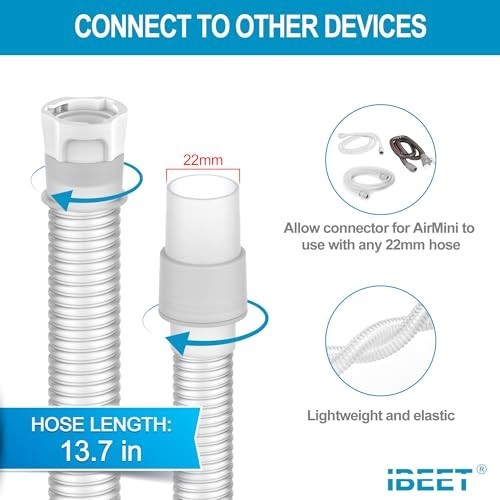 Replacement Connector for AirMini & Airfit, 6PCS Short Tube, 22mm Hose Compatibl