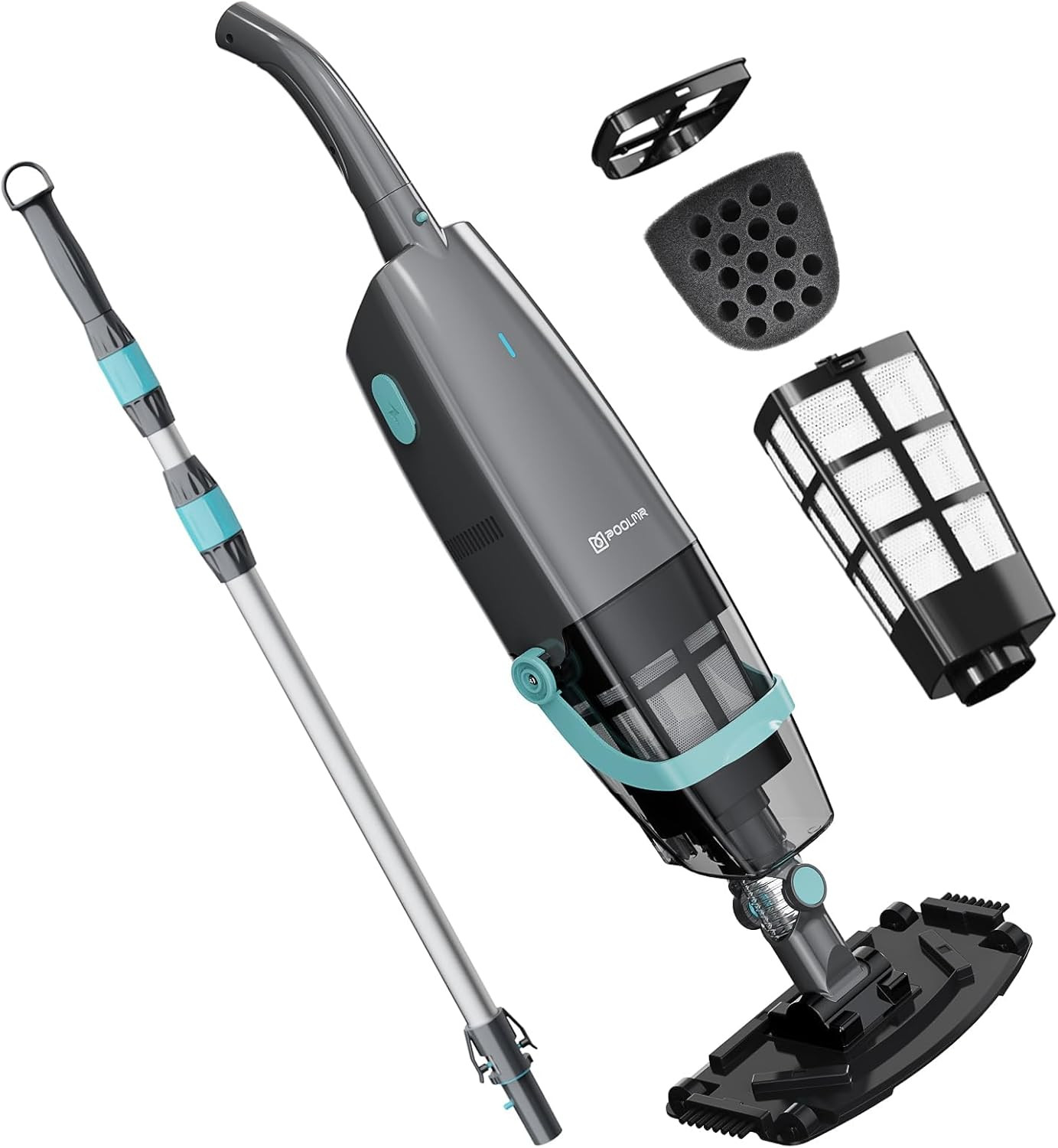 Cordless Handheld Pool Vacuum, Rechargeable Pool Cleaner with 18.5 Gal/Min Sucti