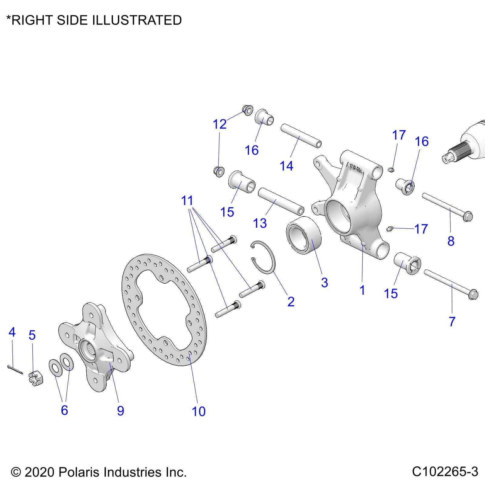 Polaris ATV Bearing Carrier, Right, Compatible with Polaris Models for Perfect