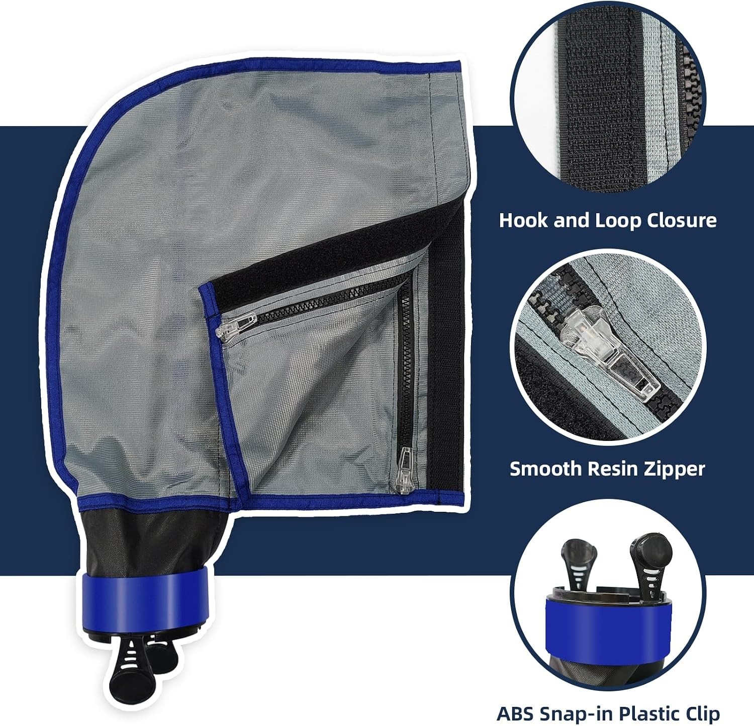 3900 Double Pool Cleaner Replacement Bag with Zipper Enclosure,Wide Hook & Lo…
