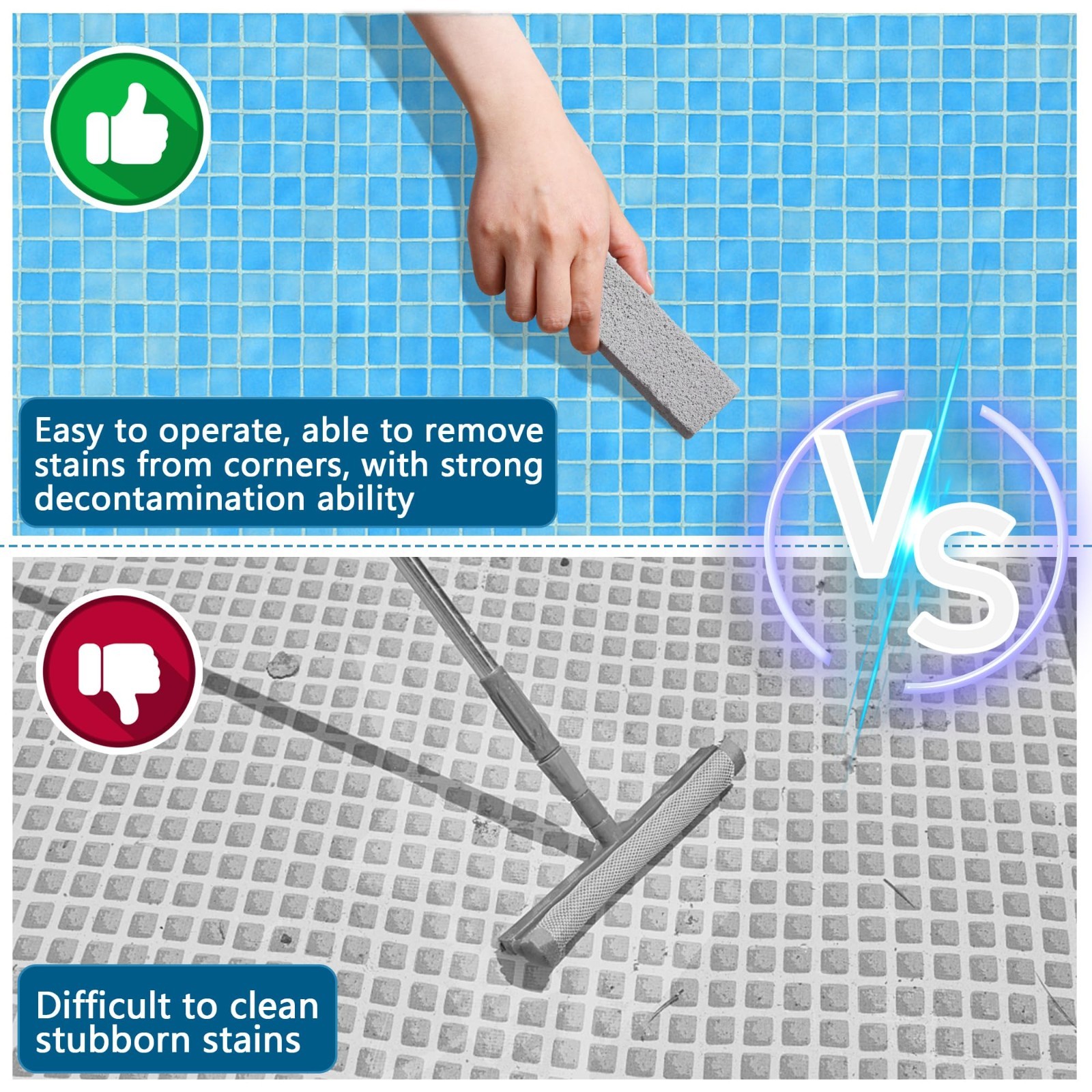 20 Pcs Pumice Stones for Pool Cleaning – Tile, Grout & Concrete Scrubbing Blocks