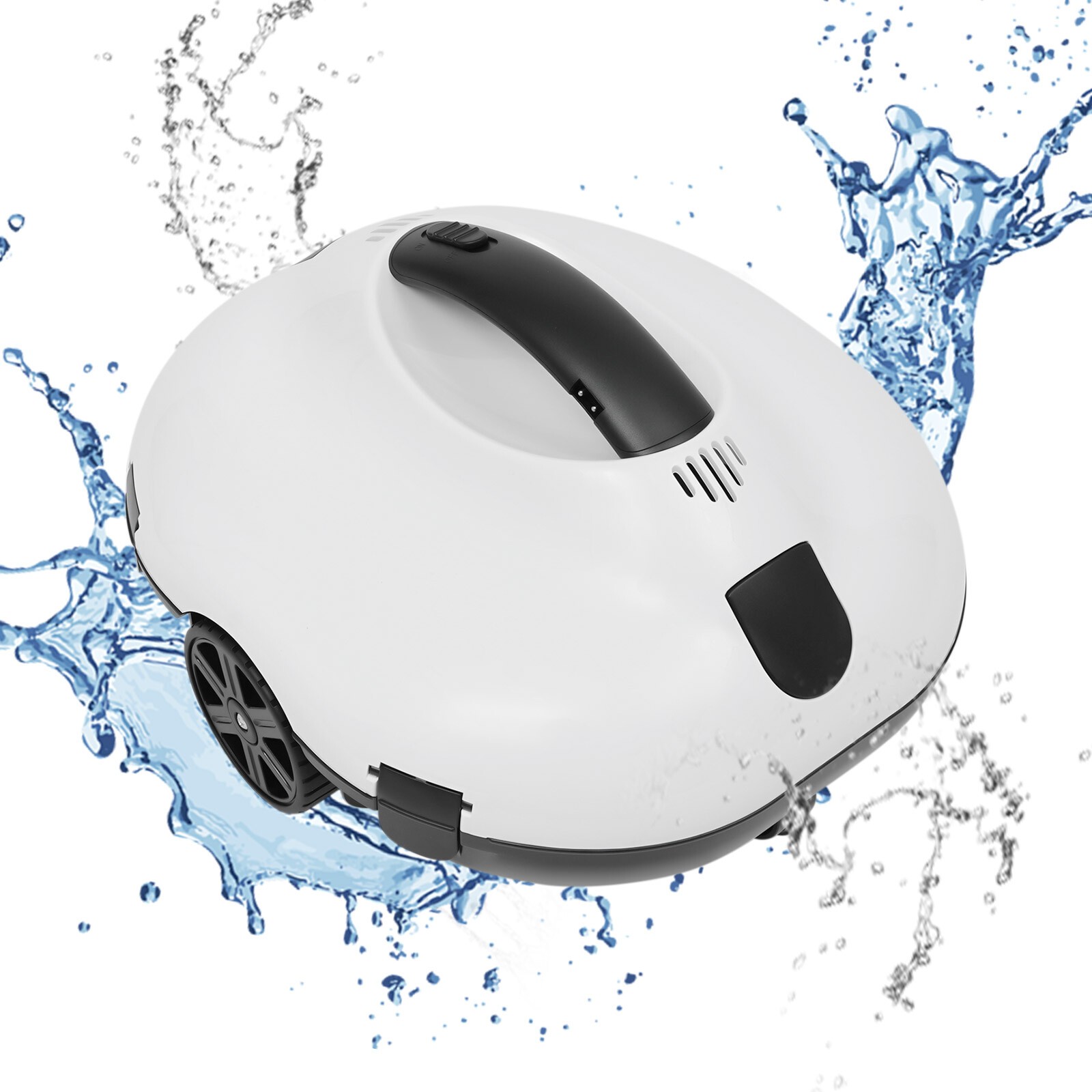 Robotic Pool Cleaner Dual Suction 178μm Filter 25.2W IPX8 White & Black