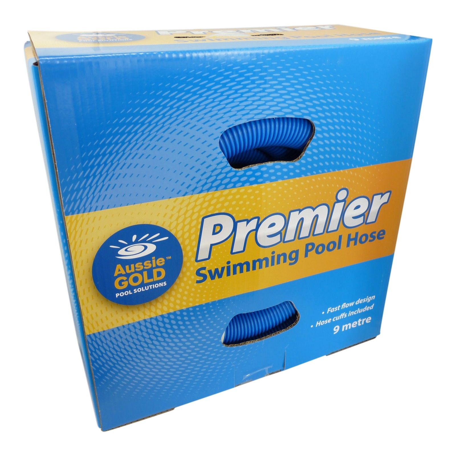 Aussie Gold 9m x 38mm Vacuum Flexible Swimming Pool Vac Hose 2yr Warranty