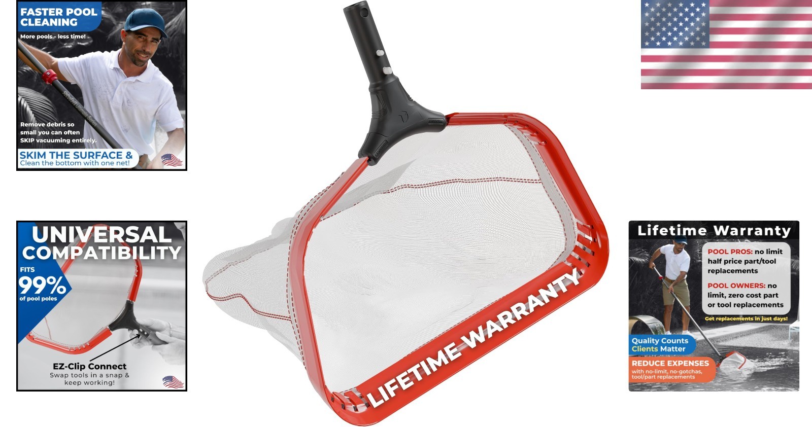 ProTuff 17&Prime; Silt Net Pool Skimmer –