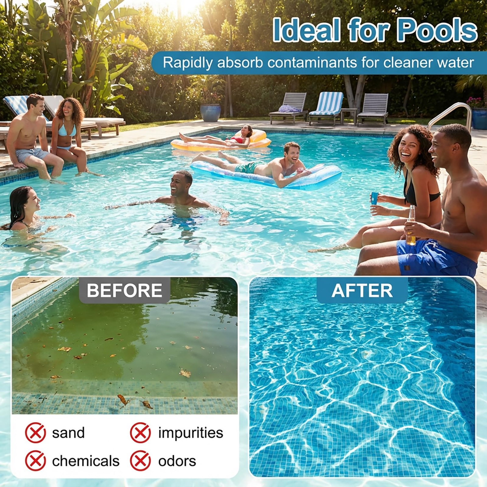 MAQIHAN 50PCS Pool Filter Balls for Sand-Filter – Dry Sand White